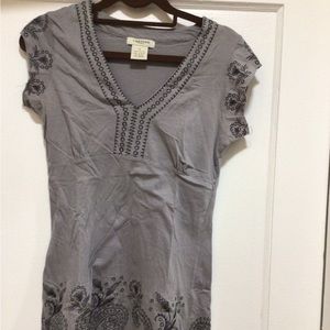 Vertigo V Neck Flutter Sleeve Top